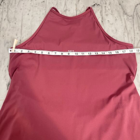 SET Active Sportbody XL Mauve Pink Racerback Flare Active Dress Built-In Shorts - Picture 11 of 13